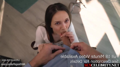 Pretty Natalie Portman started her morning with a blowjob - real fake