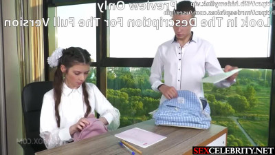 Anal homework for sexy schoolgirl Greta Thunberg [face swap]