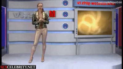 Adult Yekaterina Grinchevskaya undresses during live broadcast