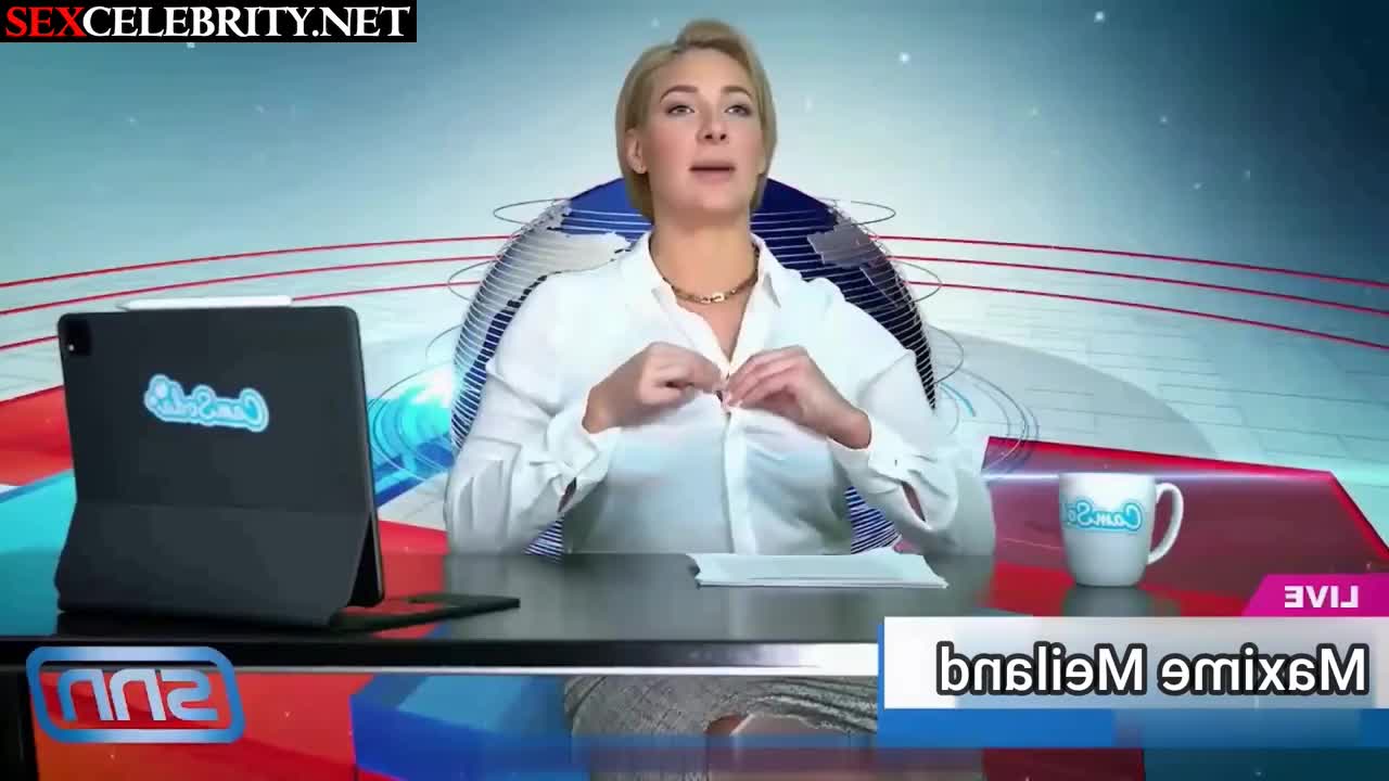 Milf having fun with a vibrator during a news broadcast ai Maxime Meiland - DeepFakesCeleb