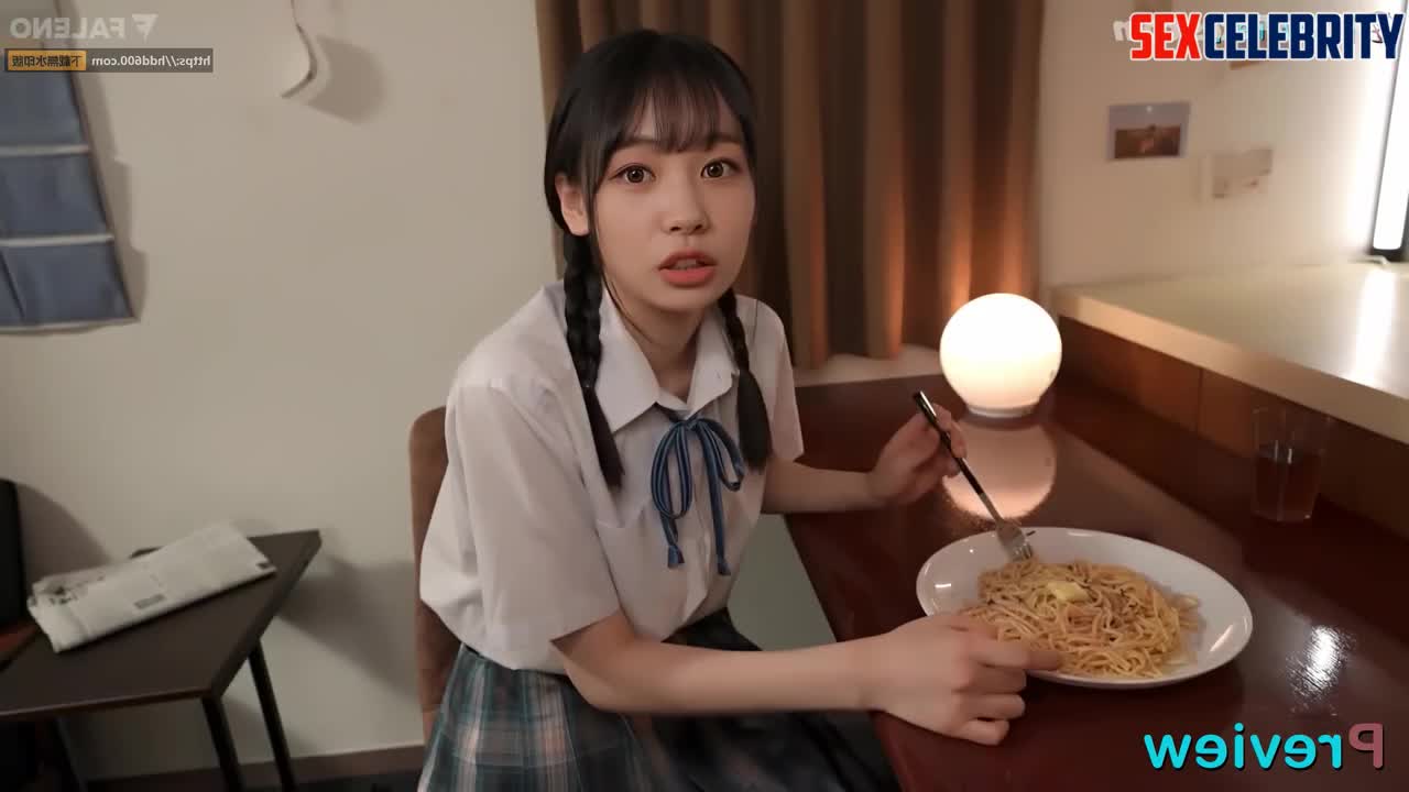 Schoolgirl gave a blowjob after eating noodles / smart face change - DeepFakesCeleb