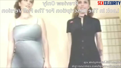 Slutty pregnant twin has fun with her sister - Emma Watson fetish porn