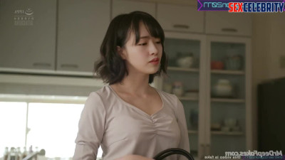 안유진 아이브 아이즈원 modest housewife enjoying sex at the kitchen, Yujin A.I.